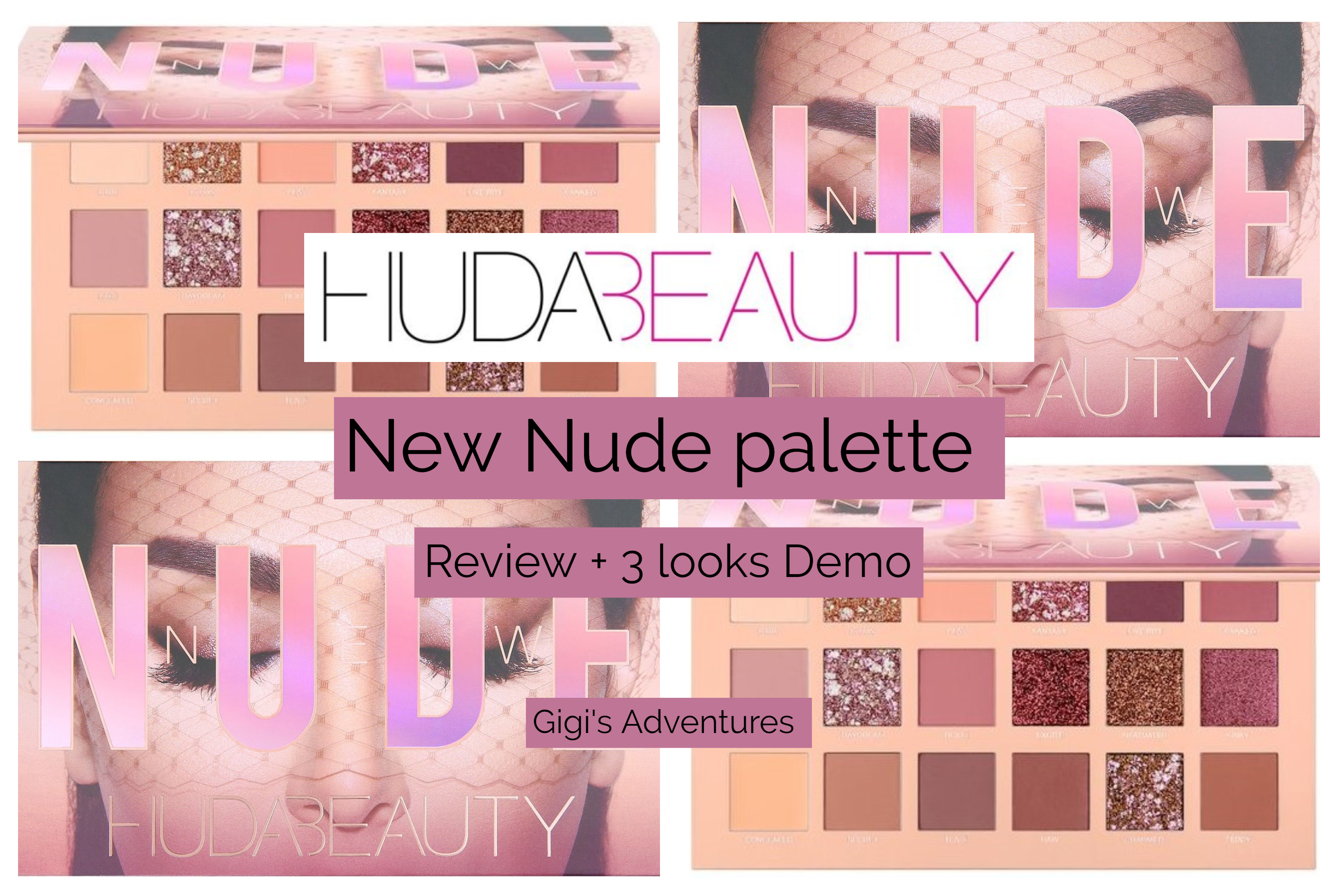 Huda Beauty New Nude palette Review + 3 looks Demo