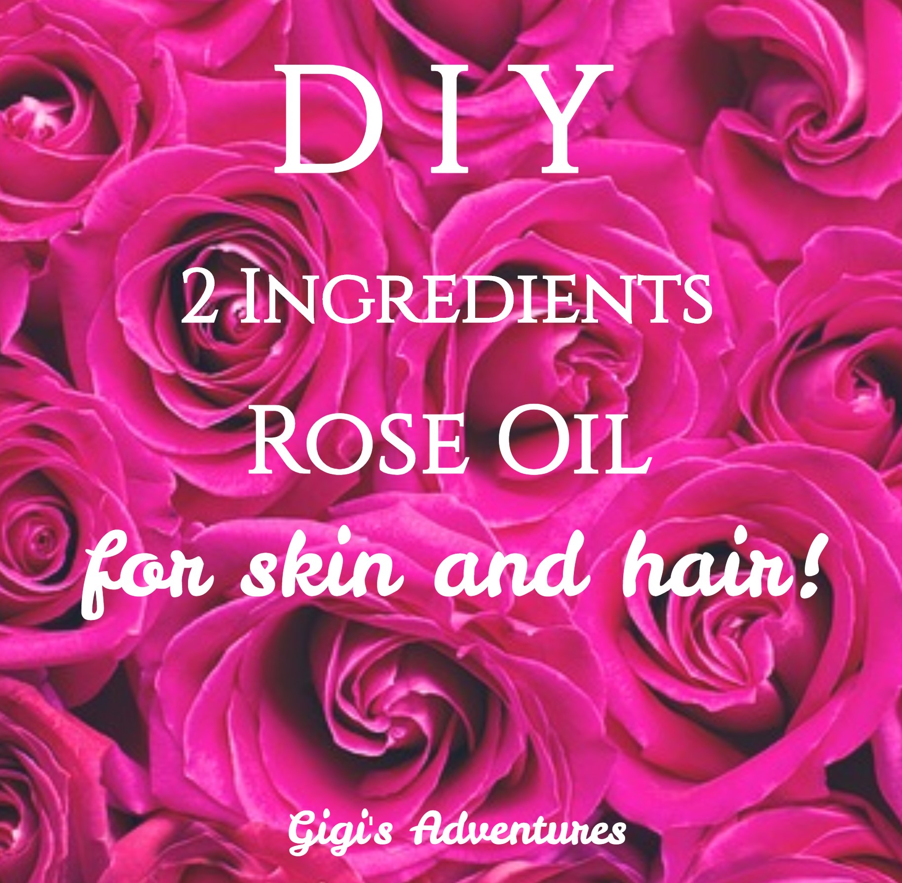 DIY 2 Ingredients Rose Oil for skin and hair