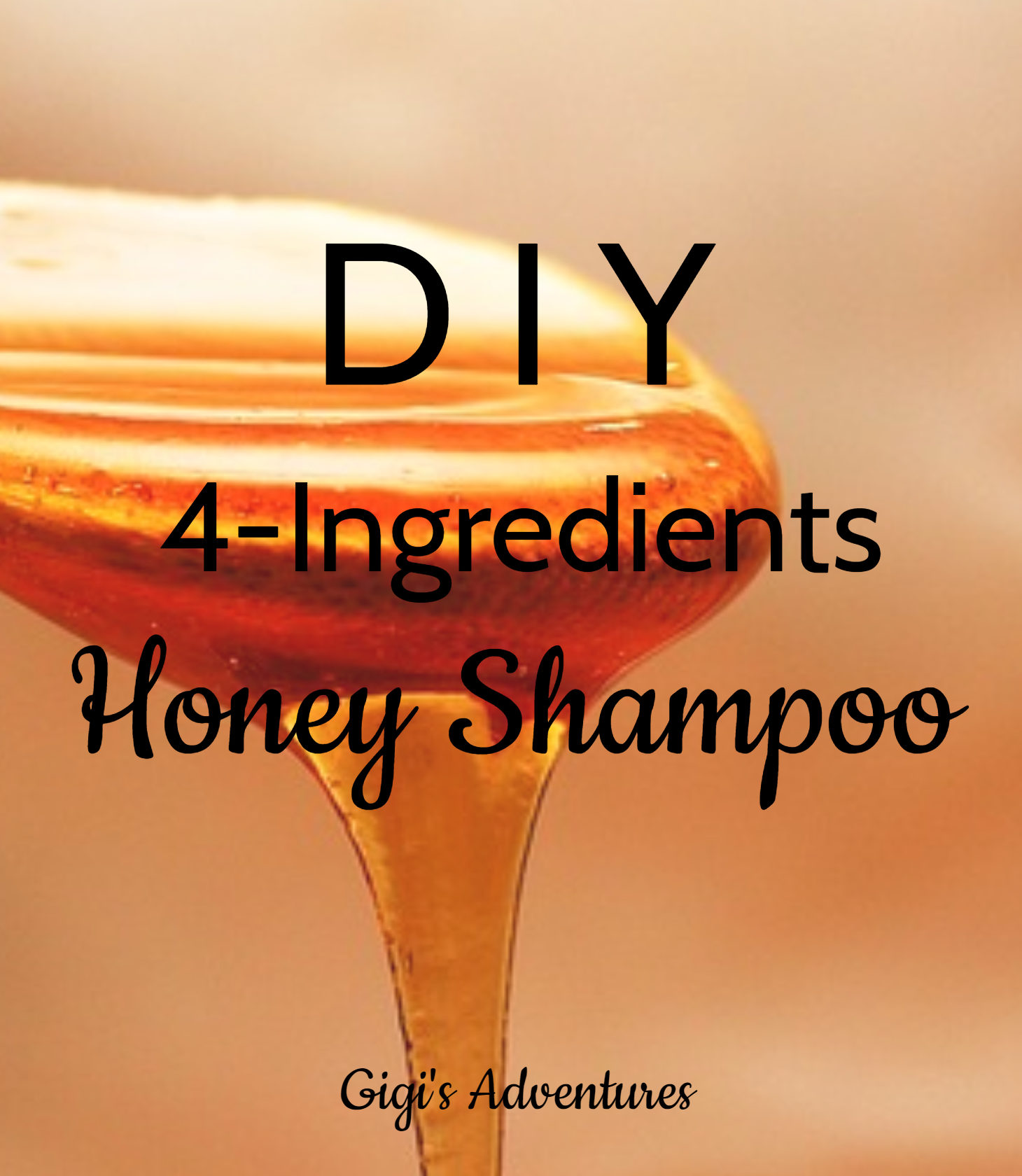 DIY 4-Ingredients Honey Shampoo - Growth, Frizz and Deep Condition!