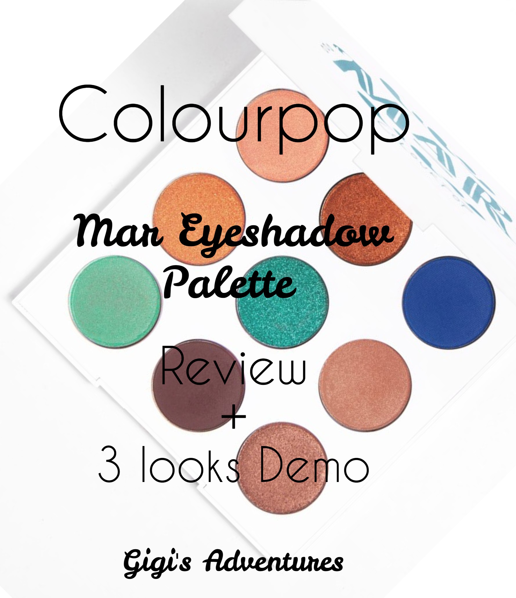 Colourpop Mar Eyeshadow Palette Review 3 Looks Demo Gigi