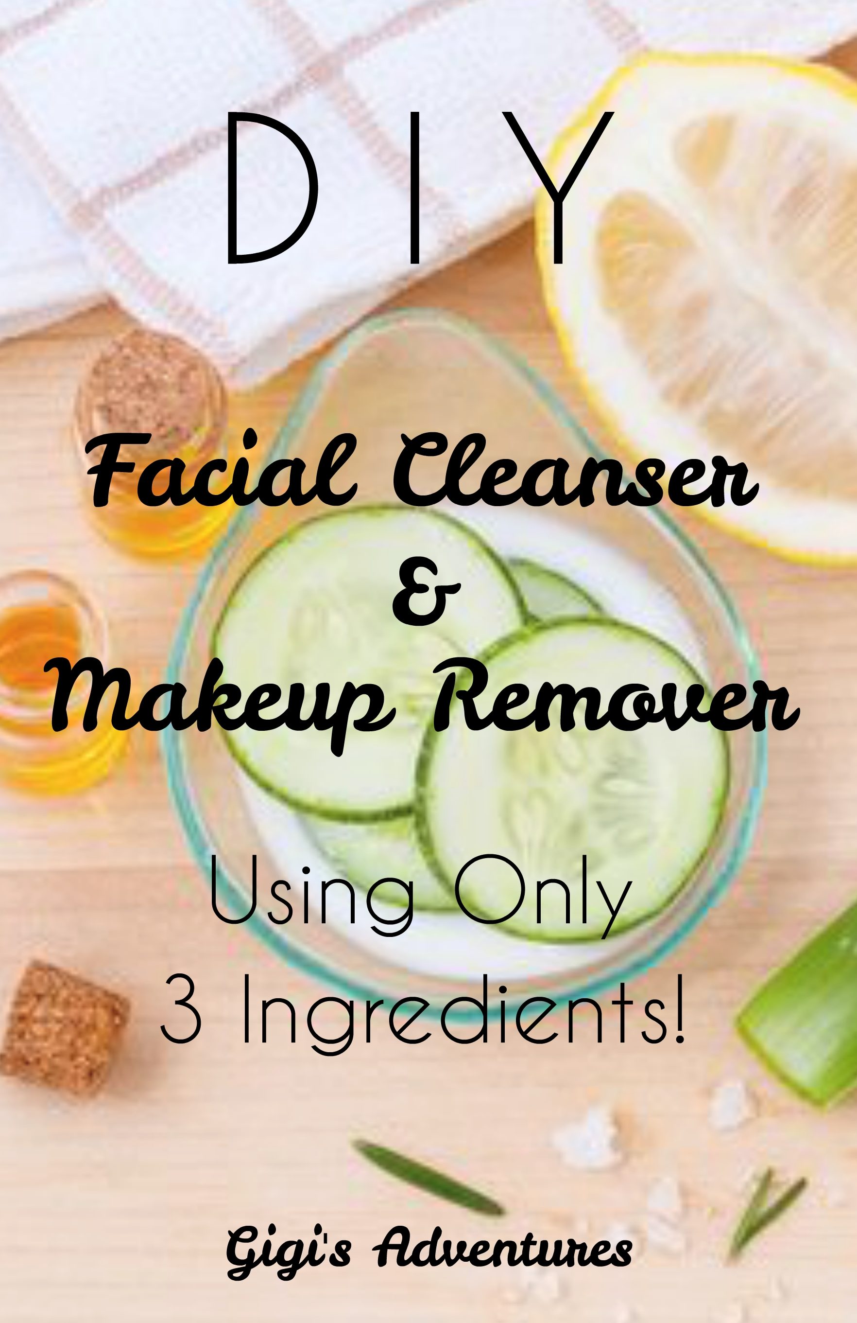 DIY 3-Ingredients Facial Cleanser/Makeup Remover
