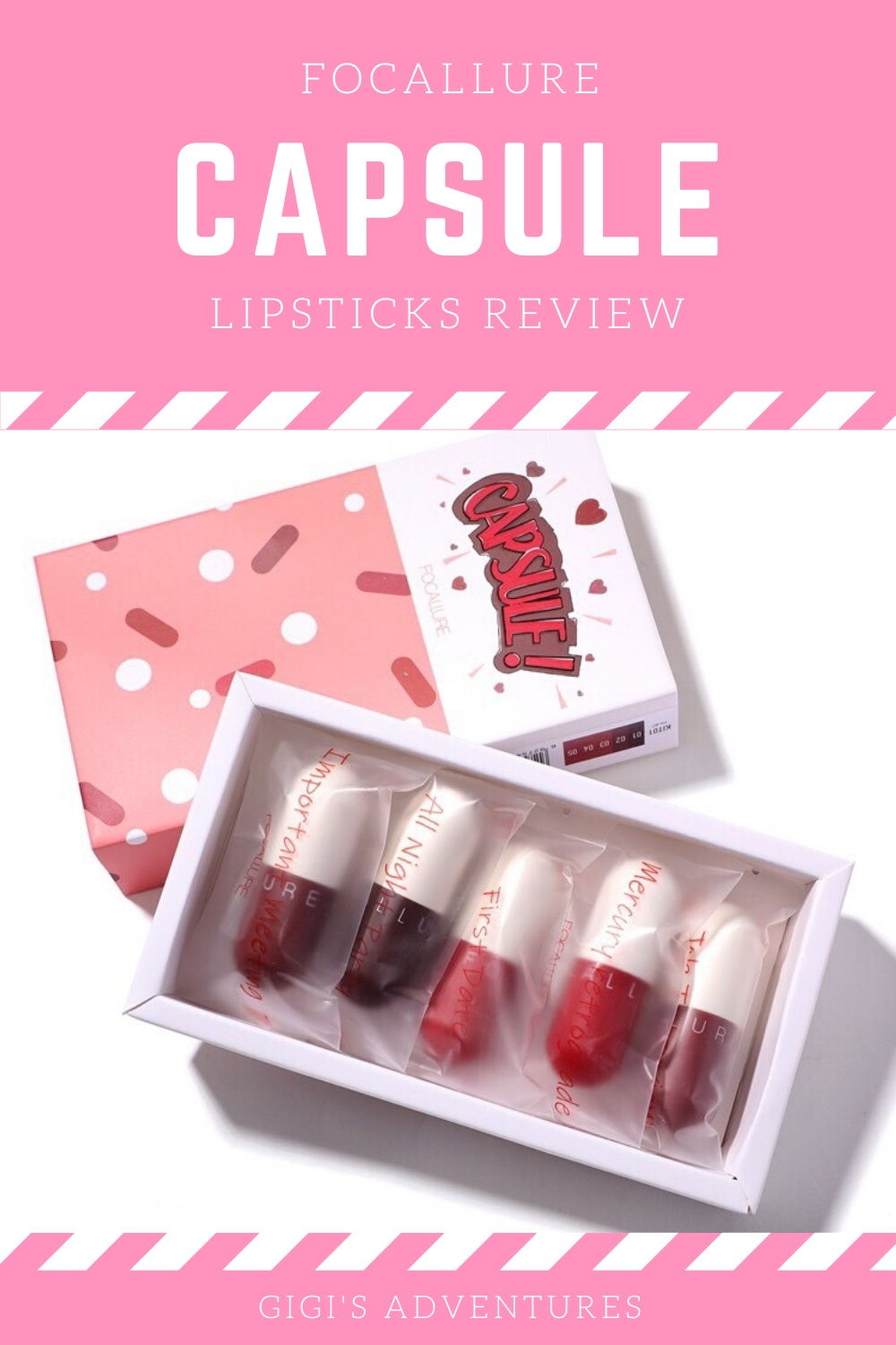 Focallure Capsule Velvet Matte Lipstick Review, Demo + Wear Test