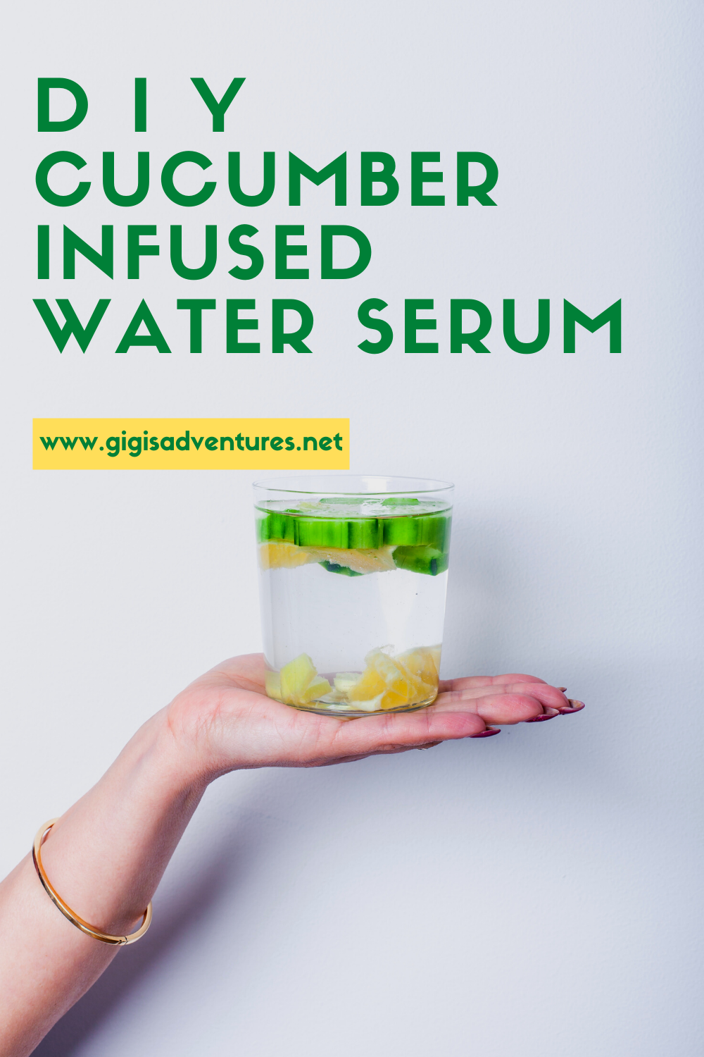DIY Cucumber Infused Water Facial Serum - for Lifted and Plump Skin