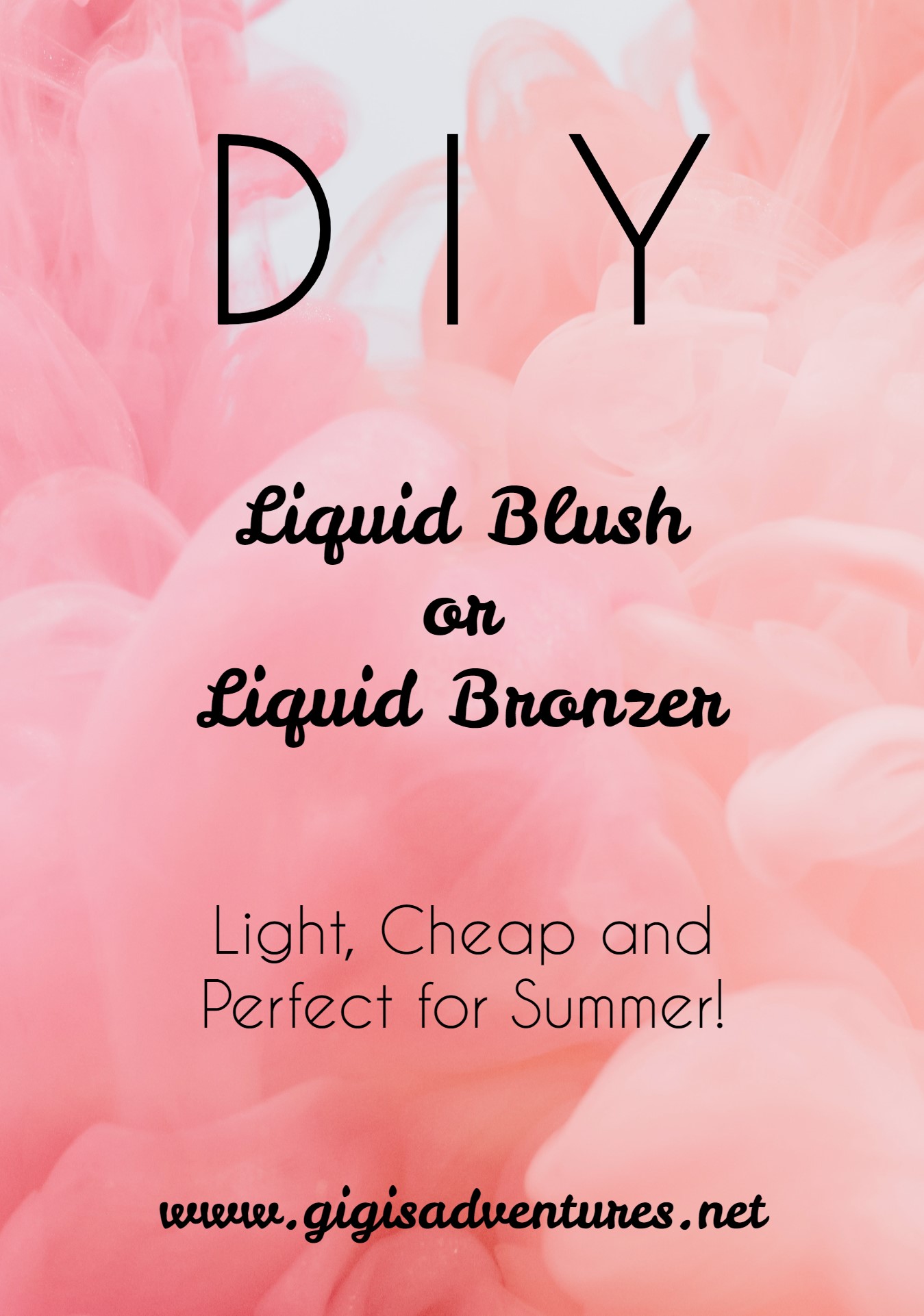 Refresh your makeup routine and add some more color to your summer with this cheap, lightweight and easy to make DIY Liquid Blush or Liquid Bronzer!