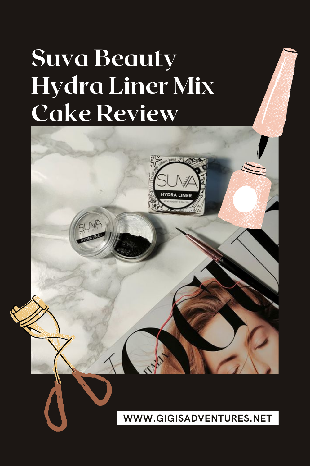 Suva Beauty Hydra Liner Mix Cake Review - Water Activated Eyeliner?!