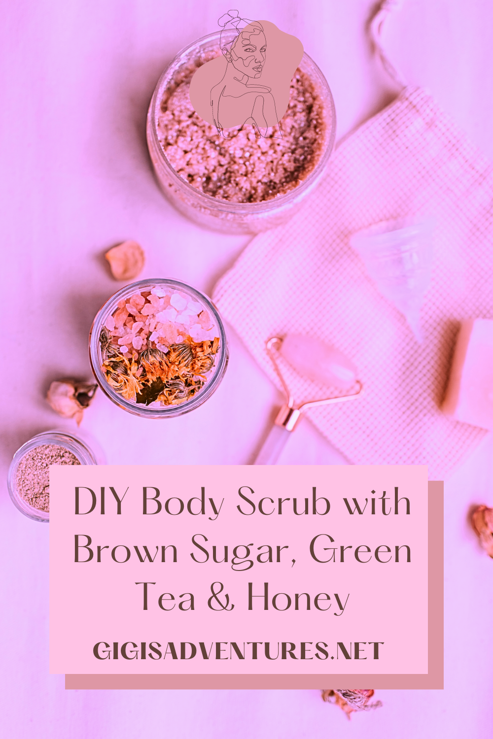 DIY Body Scrub with Brown Sugar, Green Tea & Honey